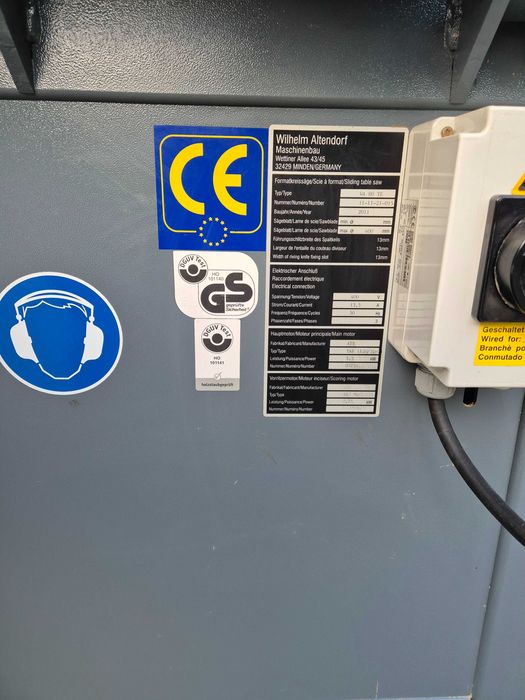 Formatinio pjovimo staklės ALTENDORF WA 80 TE