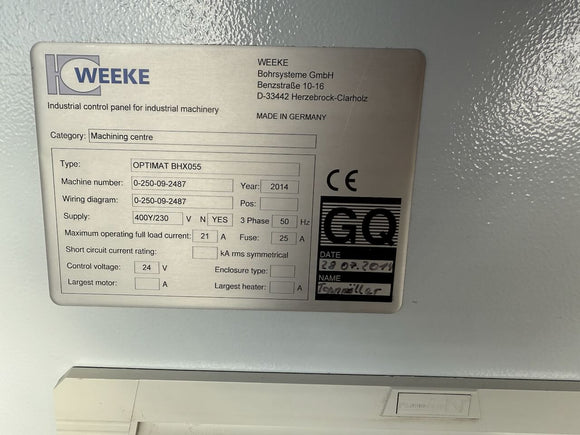 CNC gręžimo staklės Weeke BHX 055