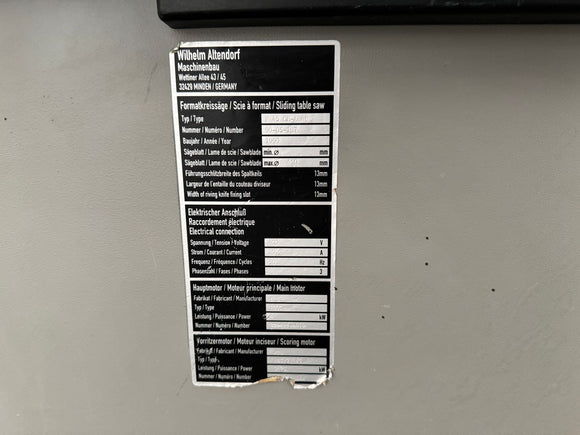 Formatinio pjovimo staklės Altendorf F45 - Industry Solutions