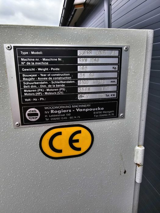 Plačiajuostės šlifavimo staklės Super combi PN