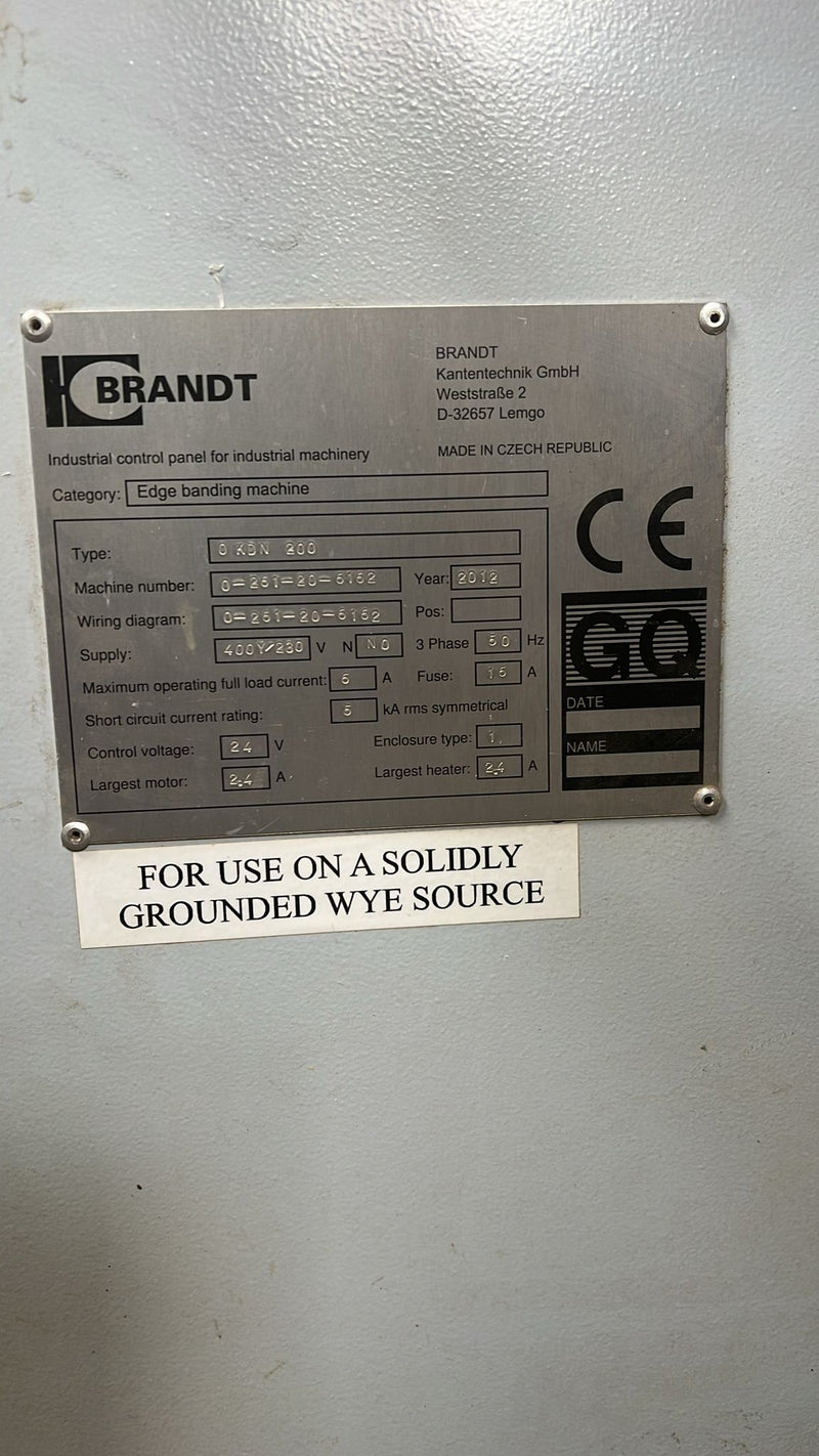 Briaunų laminavimo staklės Brandt KDN 200