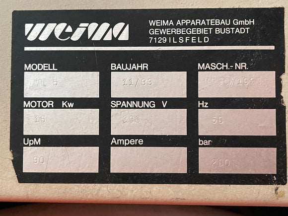 Smulkintuvas WEIMA WL5