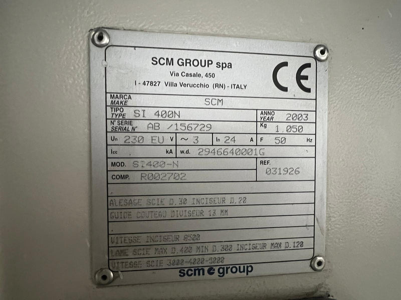 Formatinio pjovimo staklės SCM SI 400N