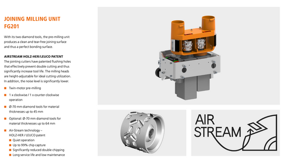 Briaunu laminavimo staklės Holzher Streamer 1054 Classic - Industry Solutions