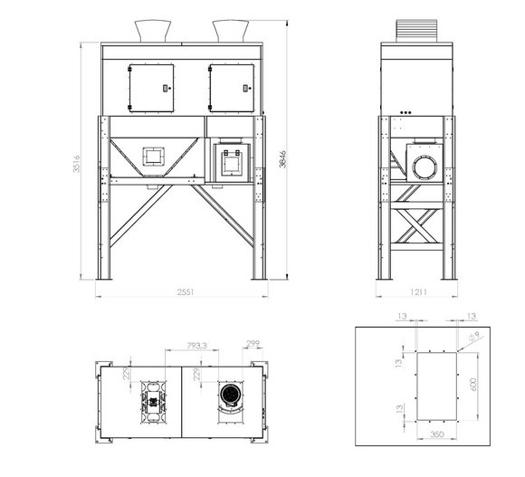 Drožlių nutraukimas RLA Big Bag One 8900m3/val - Industry Solutions