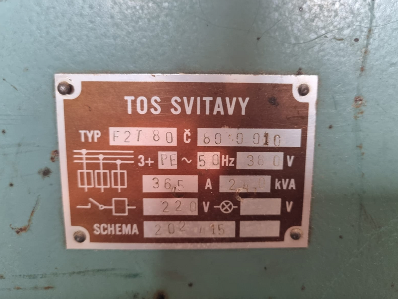 Reismusas TOS SVITAVY F2T-80